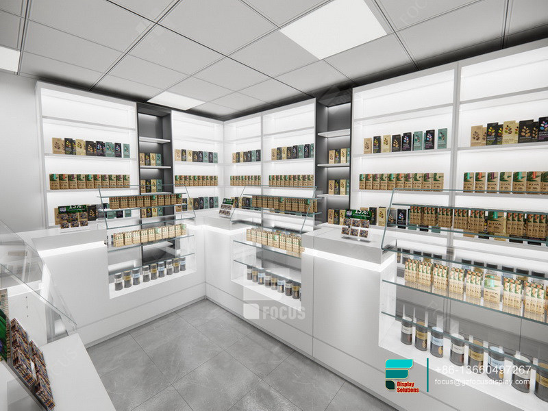 Custom Cigarettes Display Glass Store Counters For Sale