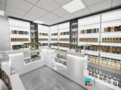 Custom Cigarettes Display Glass Store Counters For Sale