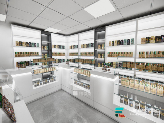 Custom Cigarettes Display Glass Store Counters For Sale