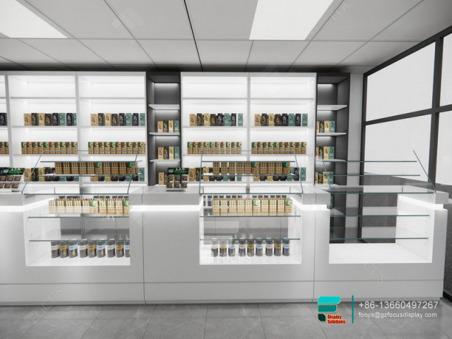 Custom Cigarettes Display Glass Store Counters For Sale