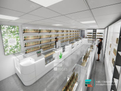 Custom Cigarettes Display Glass Store Counters For Sale