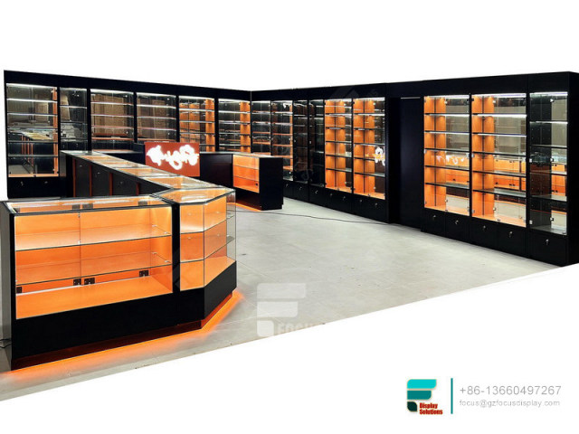 Retail Cigarette Display Showcase Display Modern Store Counter