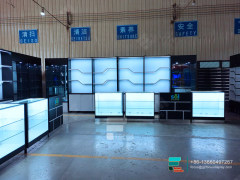 Wood Cigarette Display Glass Display Cabinet With Lock