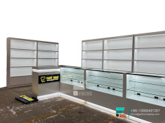 Custom Pharmacy Dispensary Shelving Store Glass Display