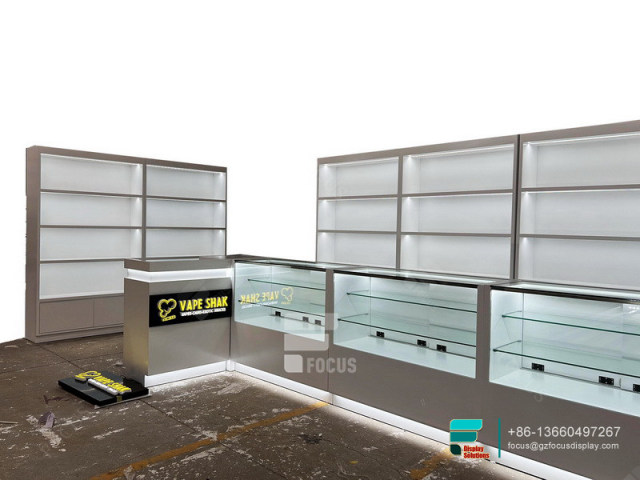 Custom Pharmacy Dispensary Shelving Store Glass Display