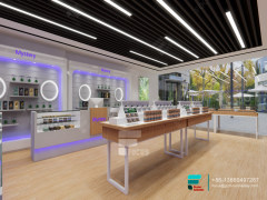 Smoke Retail Shop Display Racks Glass Wall Showcase For Shops
