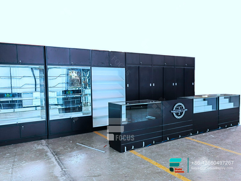 Convenience Store Cigarette Display Stand Glass Showcase