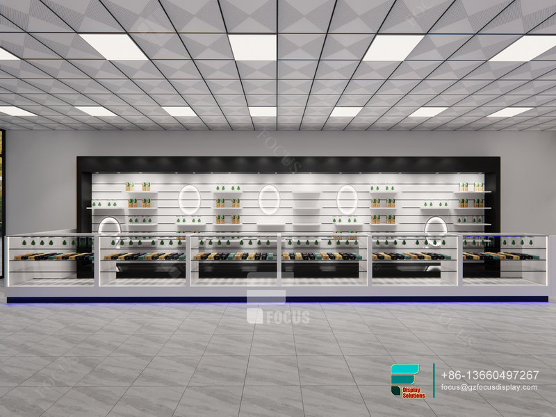 Cannabis Dispensary Displays Luxury Tall Glass Cabinet