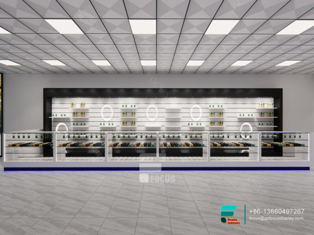 Cannabis Dispensary Displays Luxury Tall Glass Cabinet