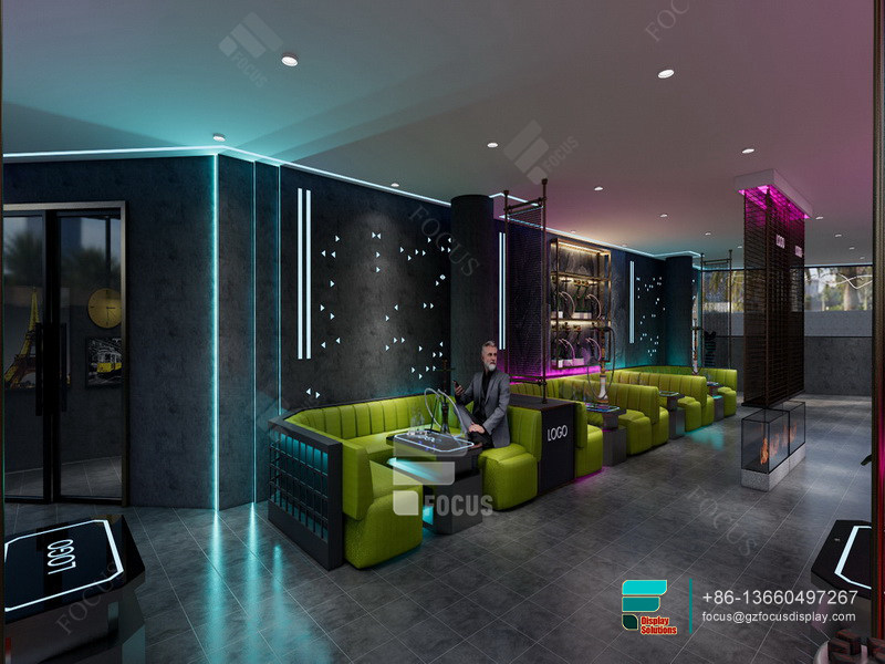 Hookah Lounge Design Smoke Shop Display Cigarette Shelving
