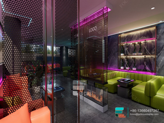 Hookah Lounge Design Smoke Shop Display Cigarette Shelving
