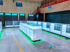 Custom Dispensary Display Cases Round Glass Display Case