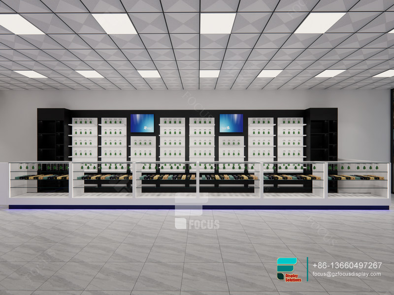 Cannabis Dispensary Displays Luxury Tall Glass Cabinet