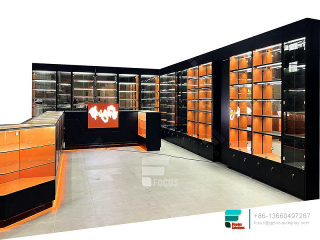 Retail Cigarette Display Showcase Display Modern Store Counter