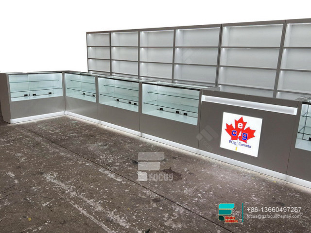 Custom Pharmacy Dispensary Shelving Store Glass Display