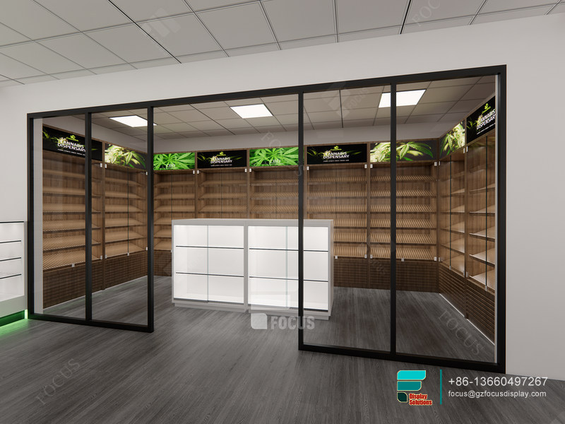 Retail Cigarette Display Case Glasses Store Display Furniture
