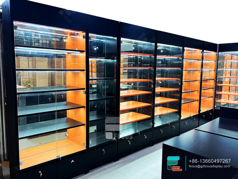 Retail Cigarette Display Showcase Display Modern Store Counter