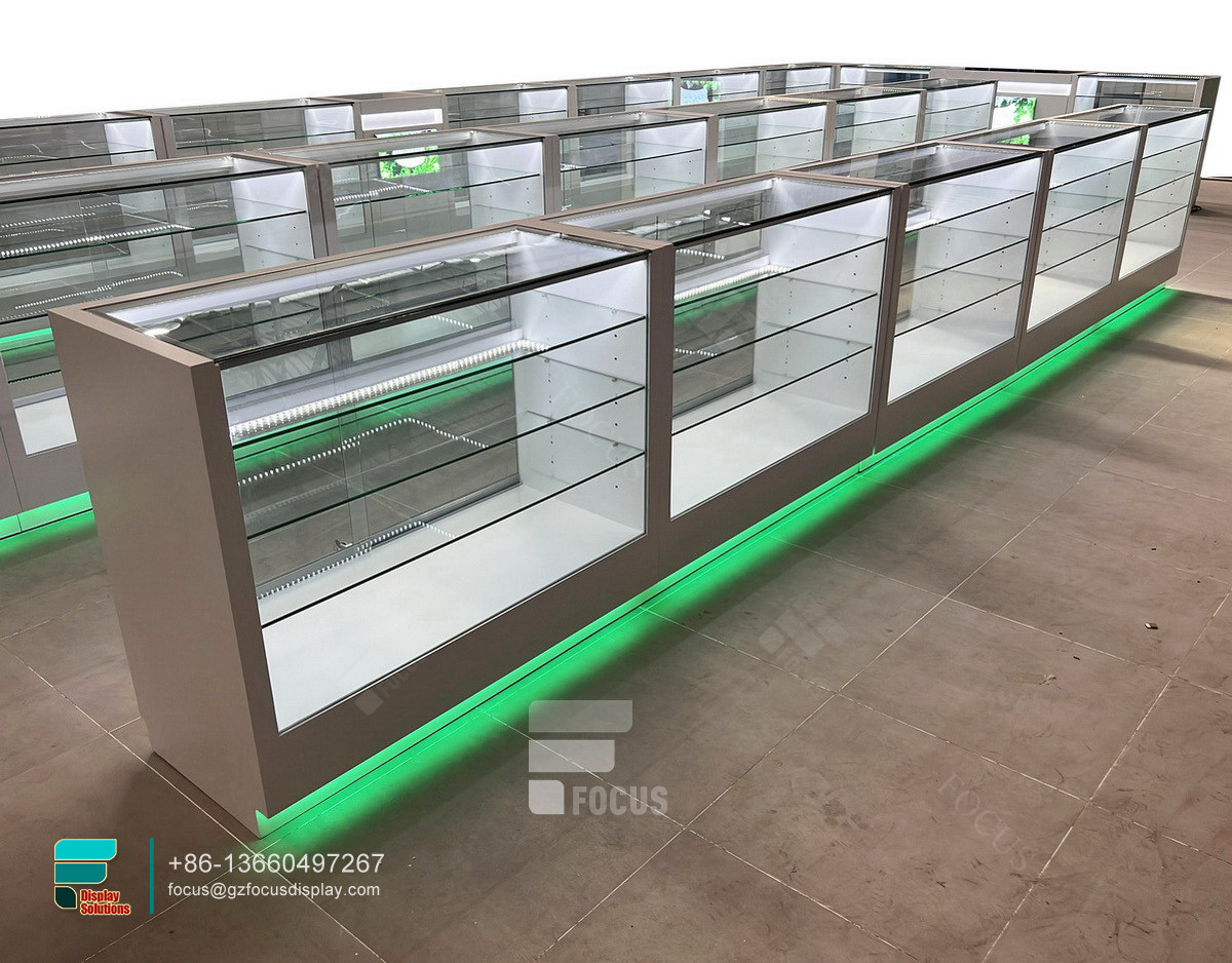 cigarette showcase smoke shop cabinets led display
