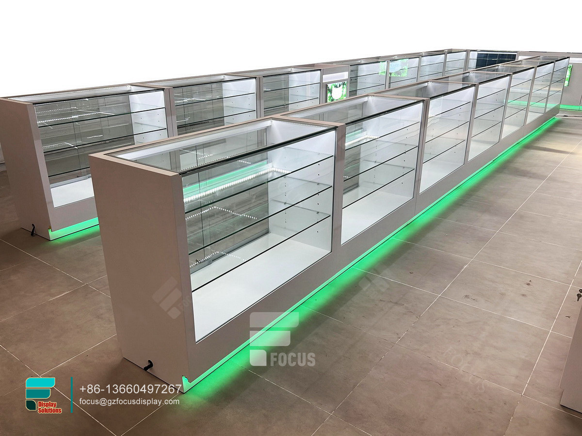 cigarette showcase smoke shop cabinets led display