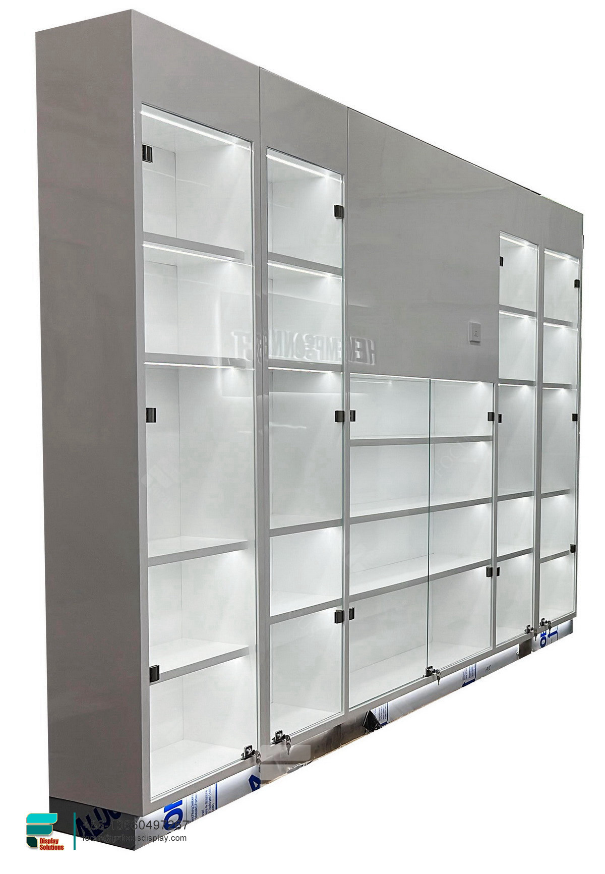 custom mall kiosk glass display showcase for smoke shop