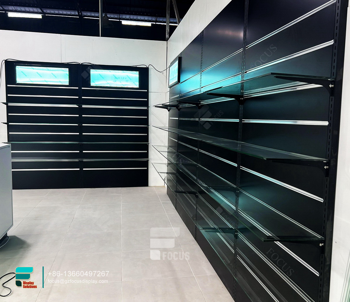custom tobacco fixtures glass cabinet showcase for sale