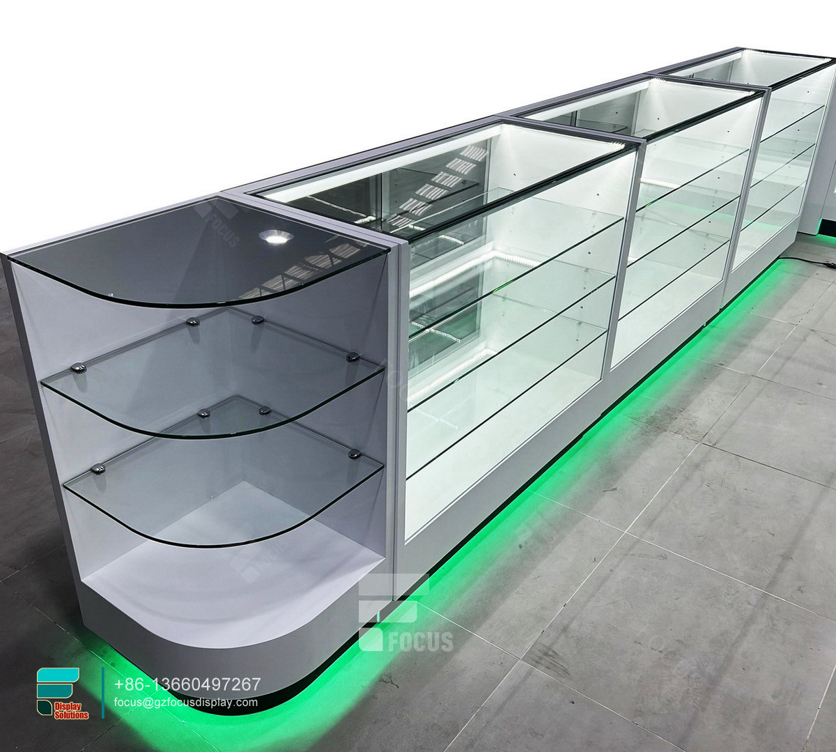 custom tobacco fixtures glass cabinet showcase for sale