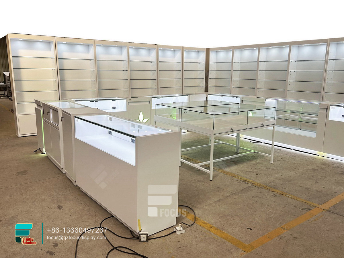 dispensary store fixtures showcase display tobacco fixtures