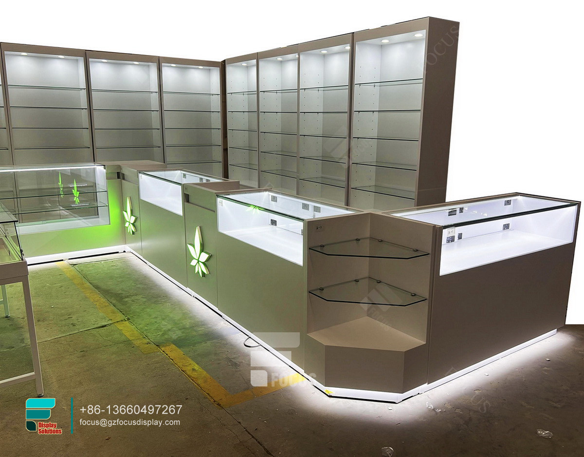 dispensary store fixtures showcase display tobacco fixtures