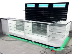 Custom Tobacco Fixtures Glass Cabinet Showcase For Sale