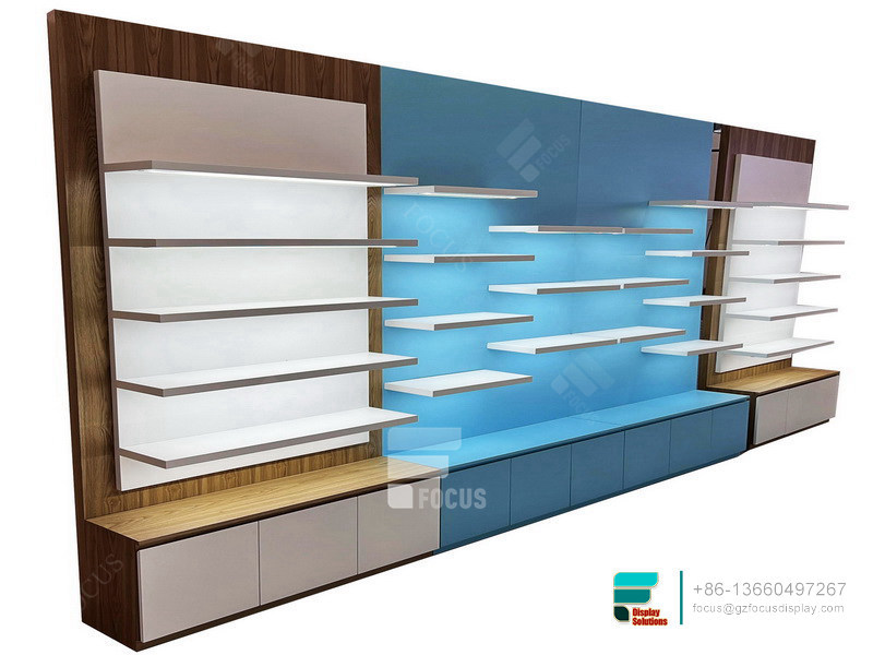 Commercial Smoke Shop Glass Display Shelf Tobacco Kiosk