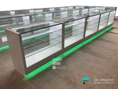 Cigarette Showcase Smoke Shop Cabinets LED Display