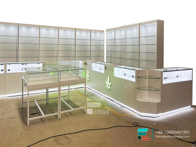 Dispensary Store Fixtures Showcase Display Tobacco Fixtures