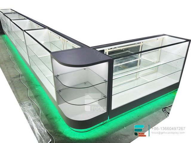 Cigarette Display Cases Glass Display LED Store Cabinets