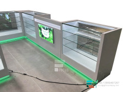 Cigarette Showcase Smoke Shop Cabinets LED Display