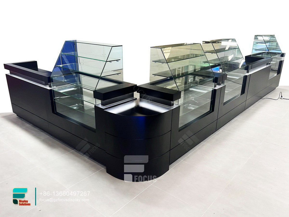 custom glass displays smoke shop retail display counters