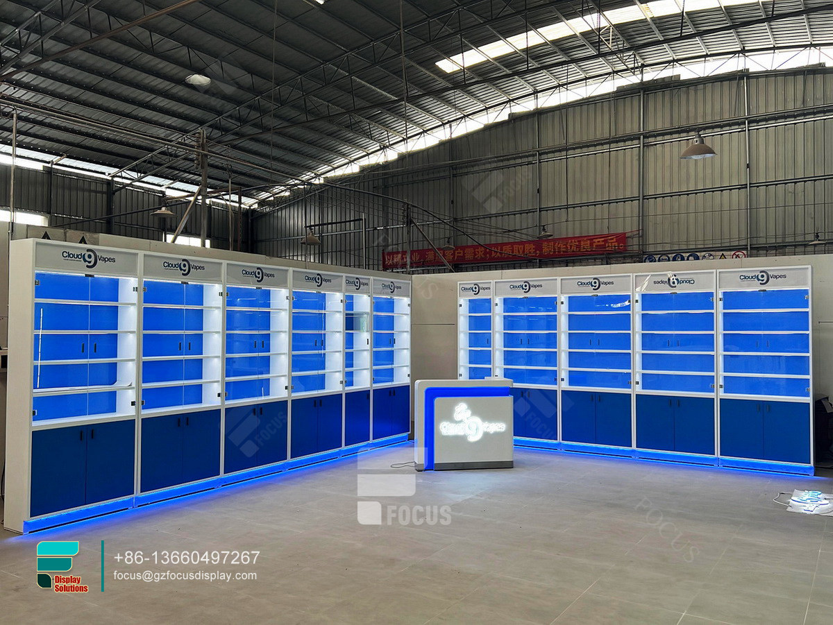 show case smoke shop retail display stand glass retail counter