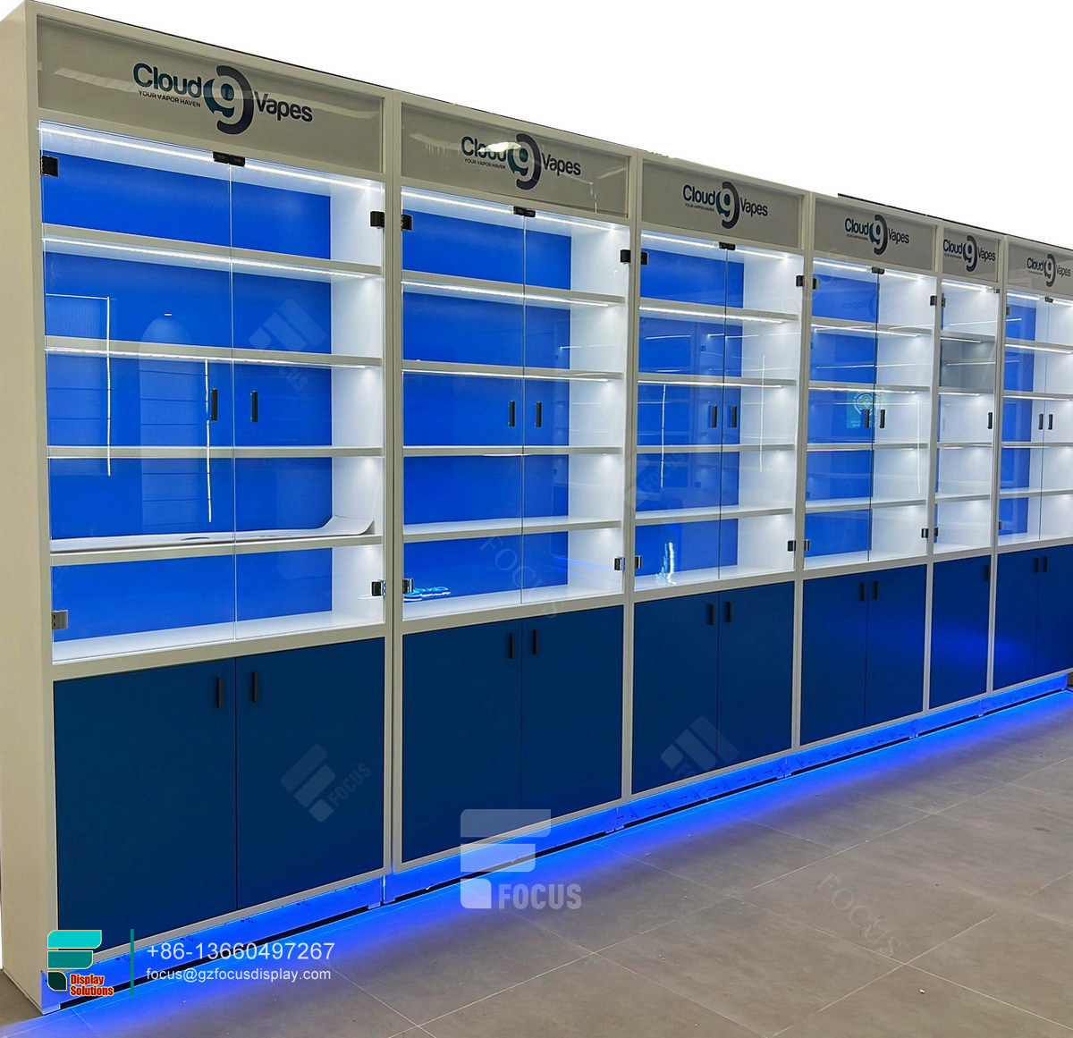 show case smoke shop retail display stand glass retail counter