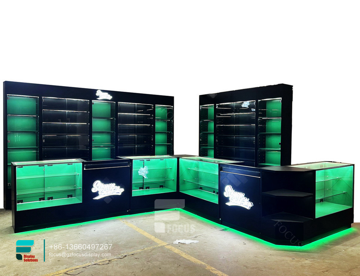 show cases display stand cigar room furniture for smoke shops