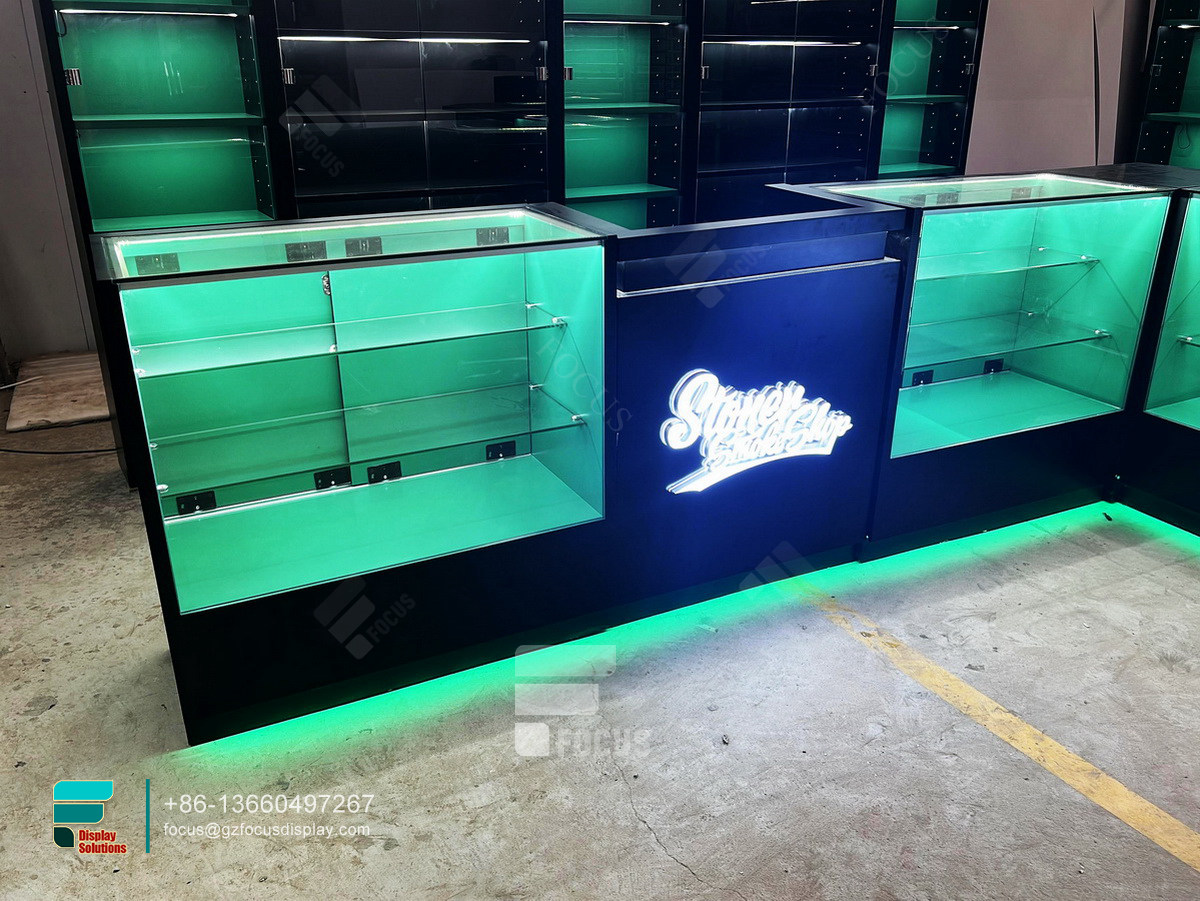 show cases display stand cigar room furniture for smoke shops