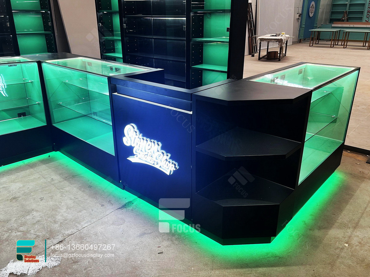 show cases display stand cigar room furniture for smoke shops