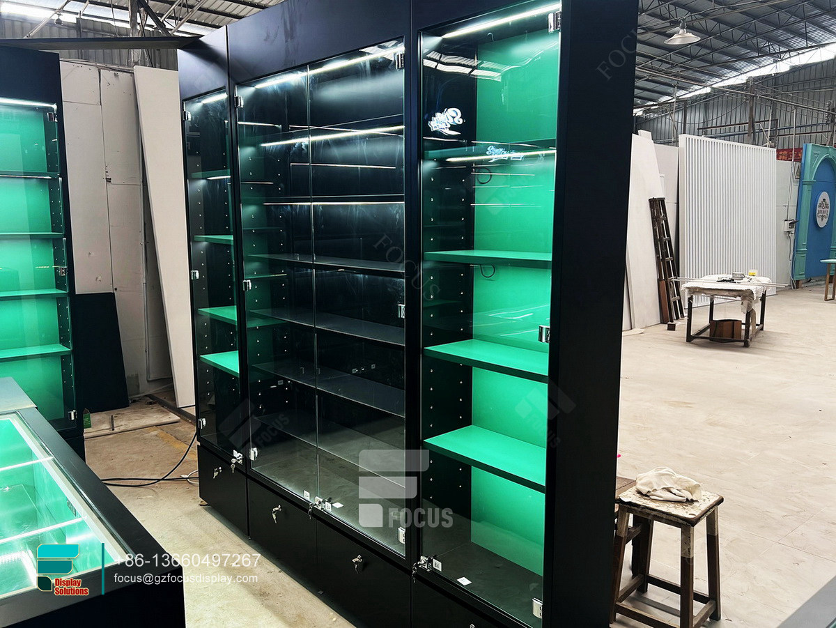 show cases display stand cigar room furniture for smoke shops