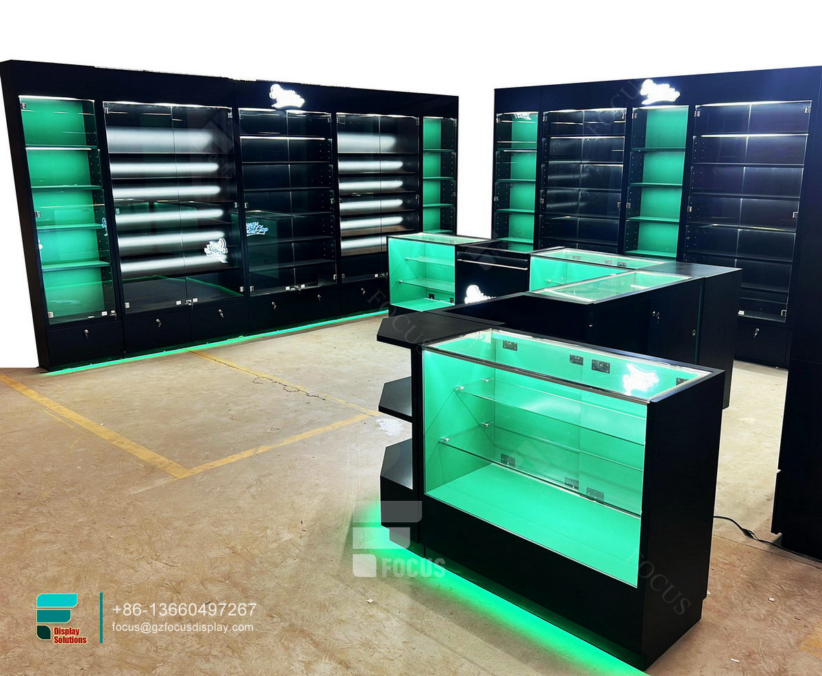 show cases display stand cigar room furniture for smoke shops