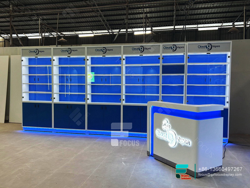 Show Case Smoke Shop Retail Display Stand Glass Retail Counter