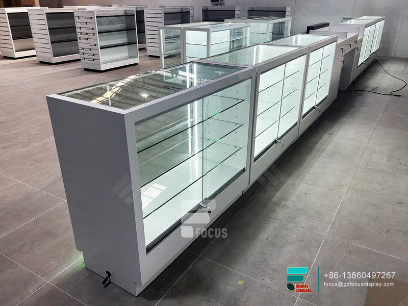 Cigarette Display Smoke Shop Glass Cabinet Display Case
