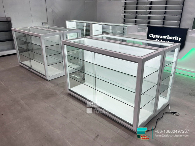 Cigarette Display Smoke Shop Glass Cabinet Display Case