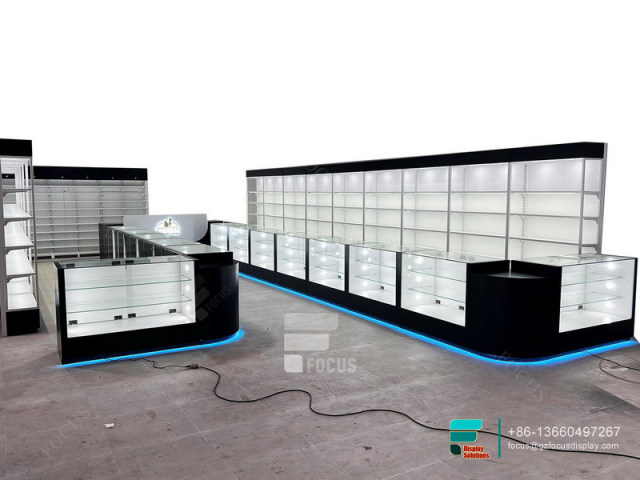 Cigarettes Shelves Tobacco Display Stand LED Display Stand