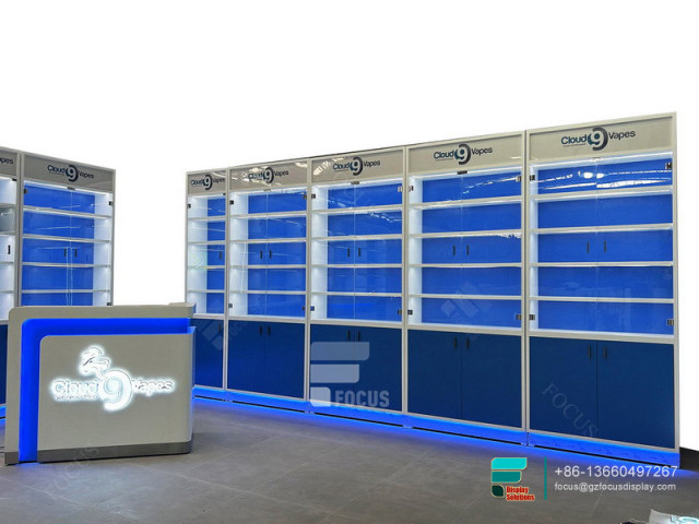 Show Case Smoke Shop Retail Display Stand Glass Retail Counter