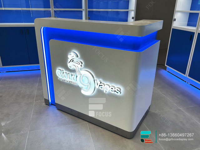 Show Case Smoke Shop Retail Display Stand Glass Retail Counter