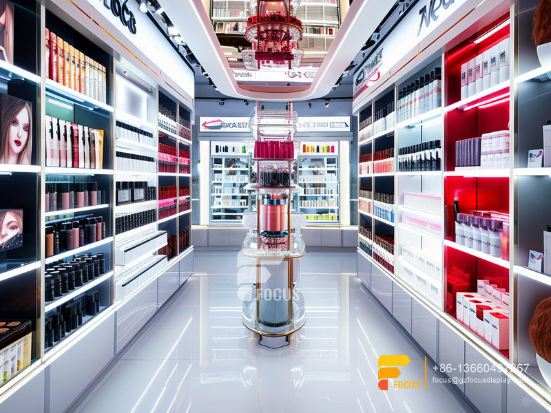 Perfume Shop Interior Design Display Stand Cosmetics Wig Stand