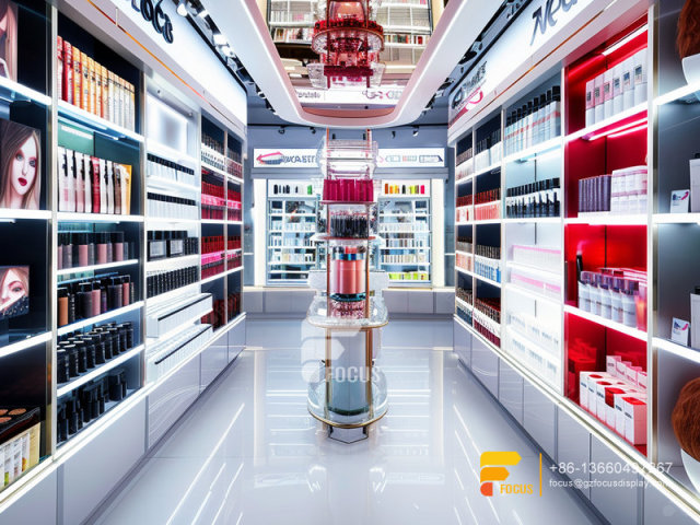 Perfume Shop Interior Design Display Stand Cosmetics Wig Stand